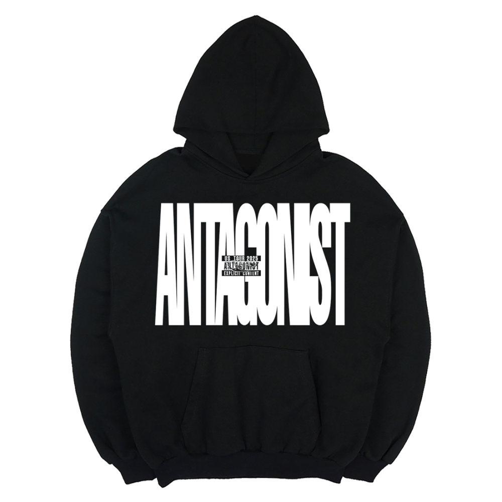 Antagonist Tour 2.0 Black Hoodie Front