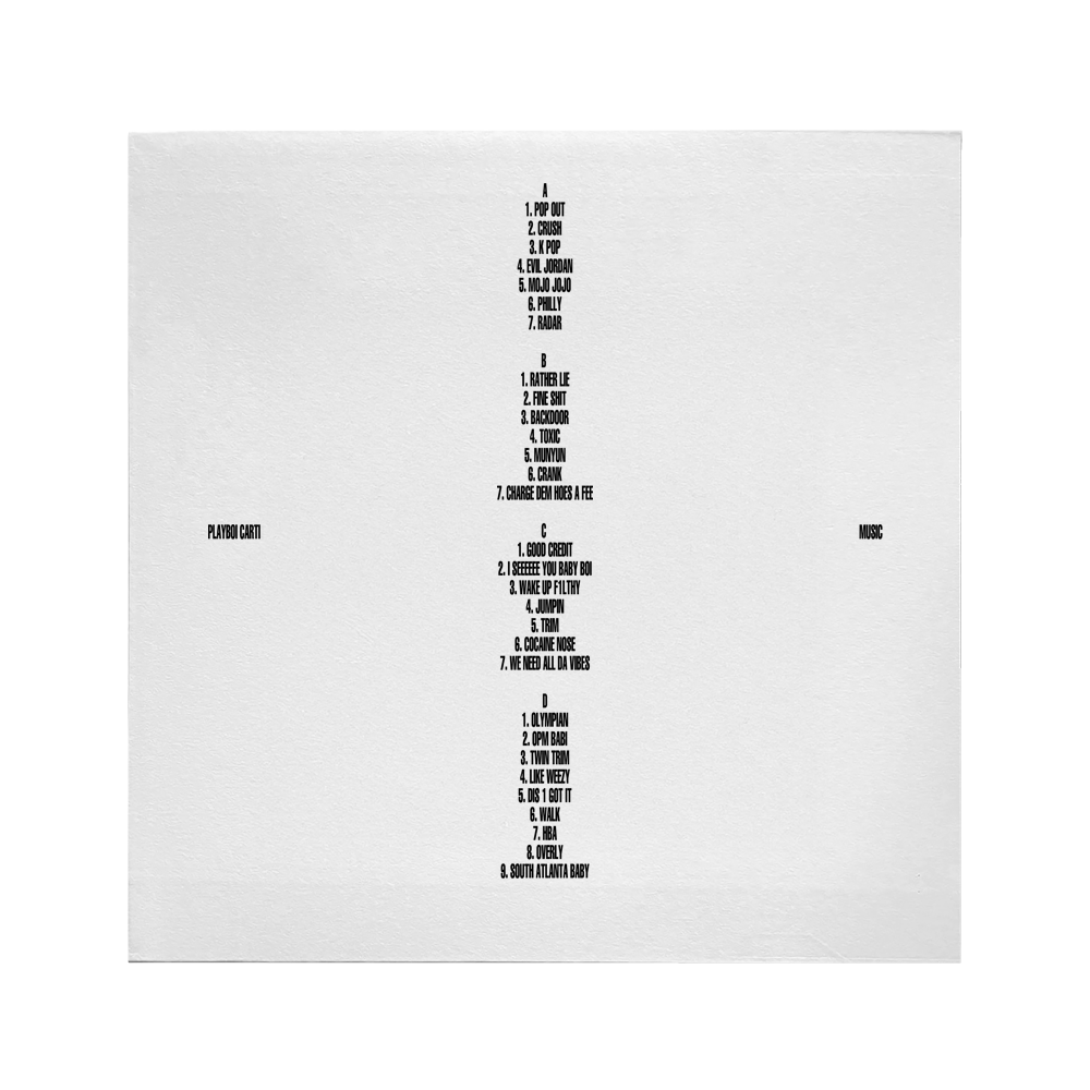 MUSIC White 2LP Vinyl Back