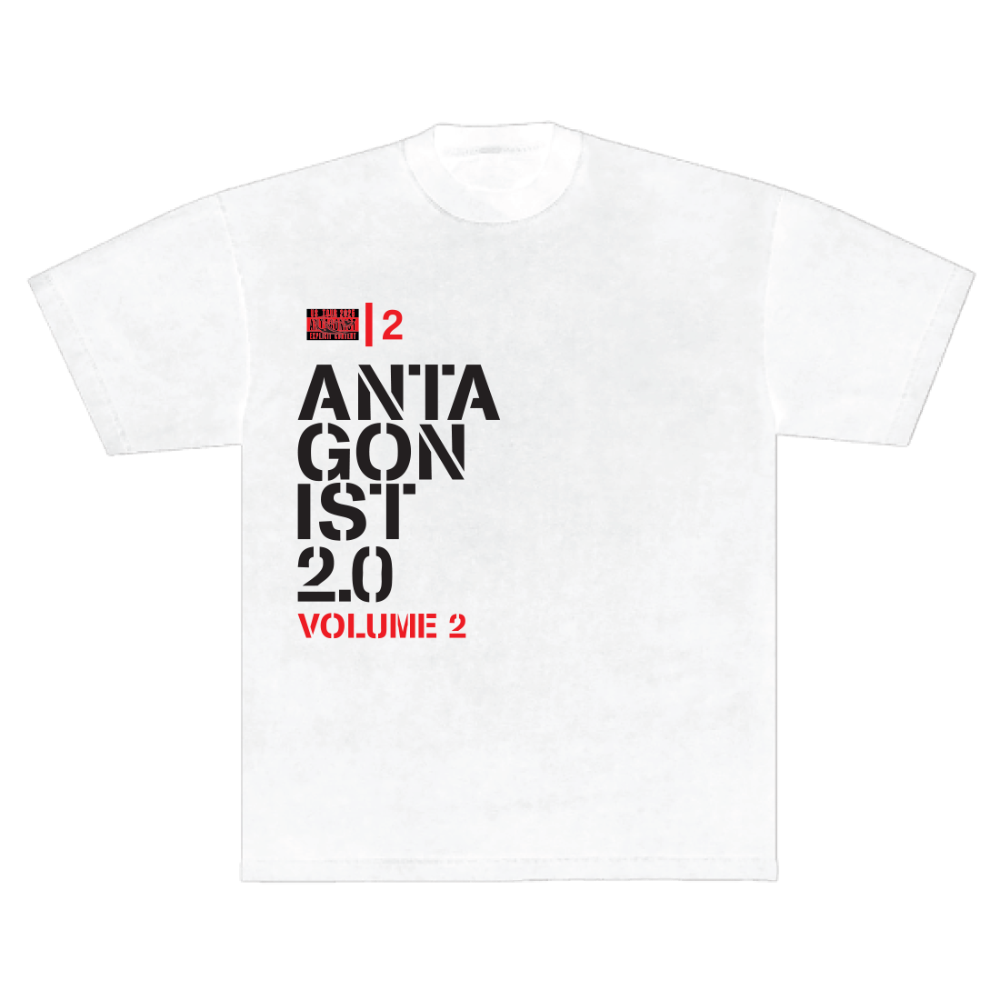 Antagonist 2.0 Vol 2 White T-Shirt Front 